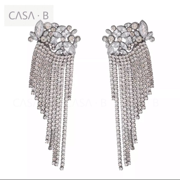 NEW to CASA B | Marchesa Crystal Duster Earrings - Picture 3 of 3
